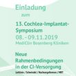Einladung zum Cochlea-Implantat-Symposium am 08. und 09.11.2019